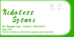 nikolett sztari business card